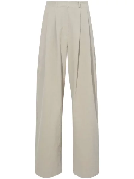 Spodnie Proenza Schouler White Label z wysoką talią z bursztynem białe
