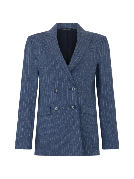 Dungat subțire sacou Brooks Brothers cu două rânduri de nasturi albastru