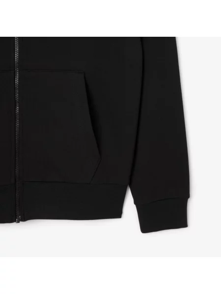 Lacoste Kolorowa Bluza Z Kapturem Zapinana Na czarny