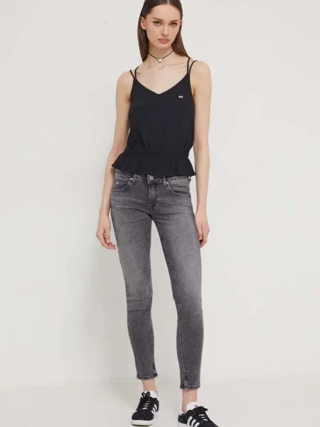 Majica Tommy Jeans črna