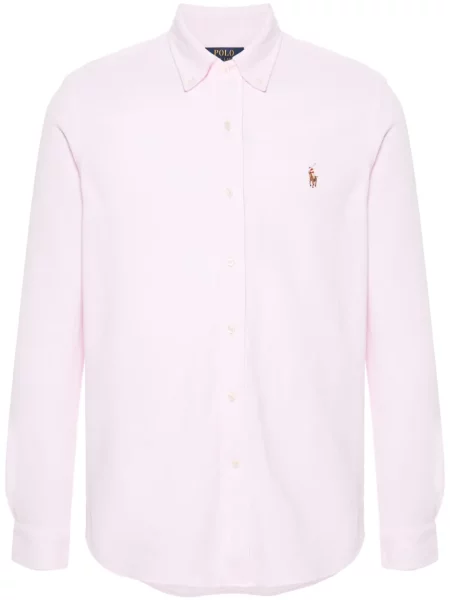 Με τιράντες μάλλινο παντελόνι Polo Ralph Lauren με απλικέ λευκό