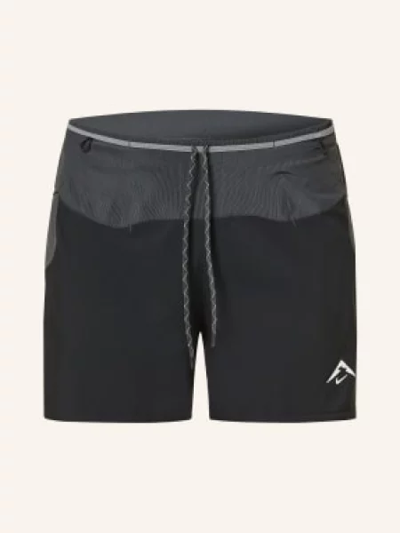 Nike Běžecké Šortky Second Sunrise / tmavě šedá černá