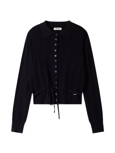 Cardigan Sandro tricotate cu cordon albastru