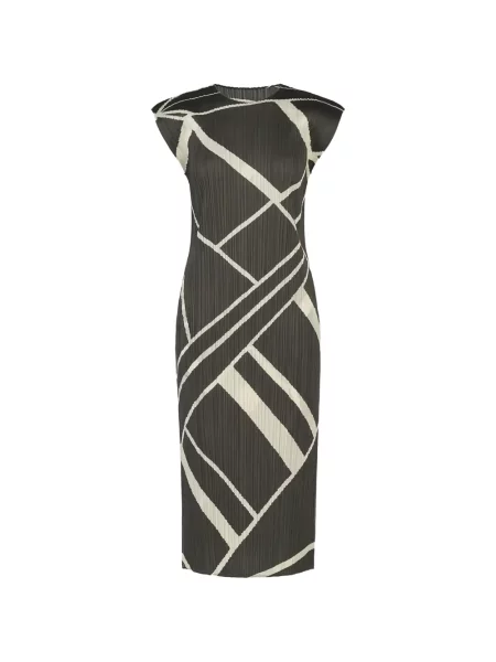 Rochie midi Pleats Please Issey Miyake gri