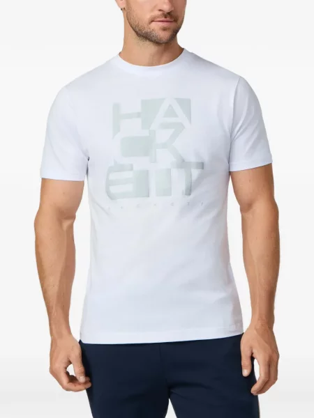 Tricou Hackett London cu imagine alb
