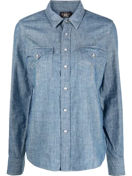 Cămașă Ralph Lauren Rrl cowboy albastru