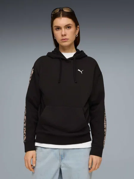 Худі PUMA Ess Graphic Animal Hoodie комбінований верх чорний