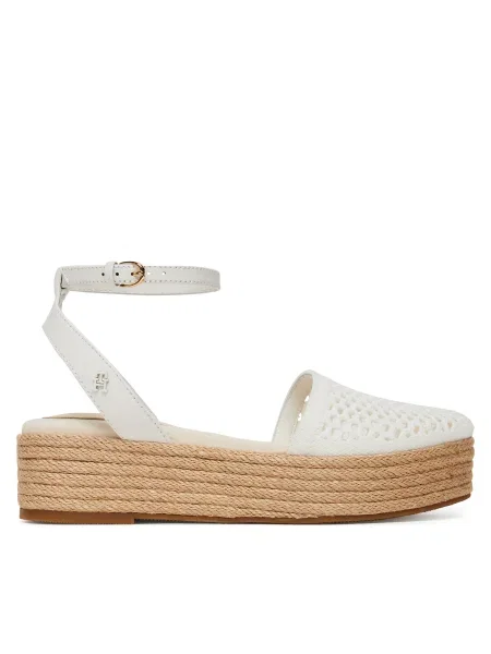 Еспадрили Tommy Hilfiger KNIT MESH ESPADRILLE PLATFORM бежово с платформа бяло