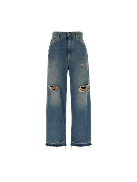Szerokie jeansy Dolce And Gabbana niebieskie