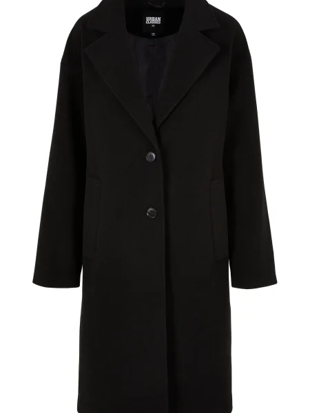 Urban Classics Palton de primăvară-toamnă negru
