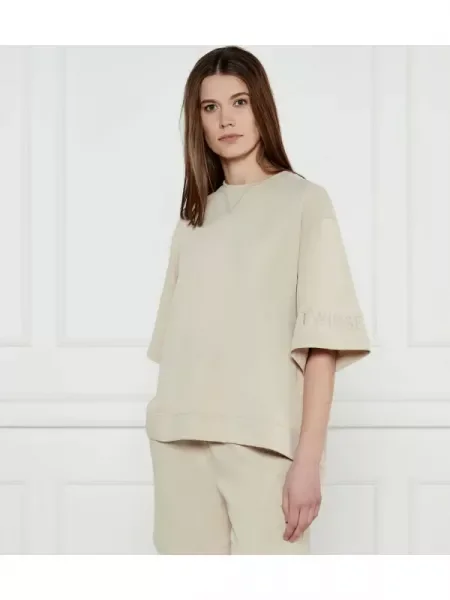 Twinset U&B Tricou | Oversize fit bej