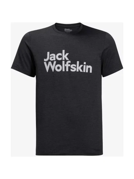 T-shirt z krótkim rękawem marki Jack Wolfskin w kolorze czarnym S czarna