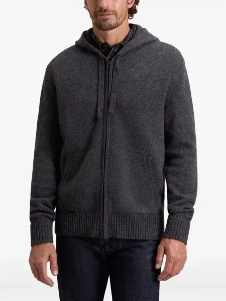 Hanorac cu glugă Woolrich tricotate gri
