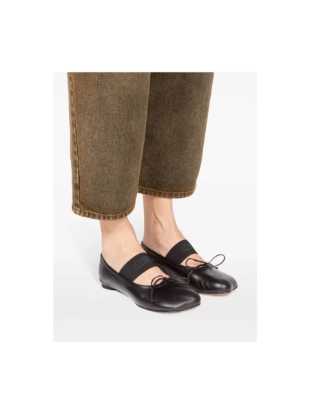 Maison Margiela baleriny skórzane czarny
