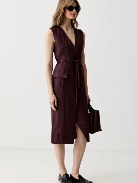 Sisley rochie petrecută din in violet
