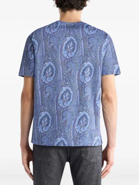 Tricou Etro cu model floral albastru