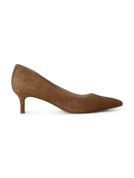 Lauren Ralph Lauren pantofi cu stiletto din piele întoarsă Adrienne maro