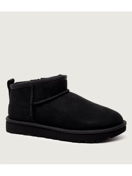 UGG Bocanci CLASSIC ULTRA MINI | piele întoarsă negru
