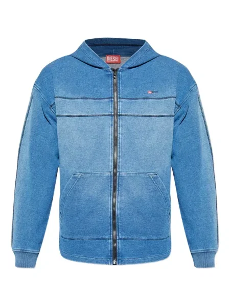 Majica s kapuljačom Diesel s kapuljačom plava