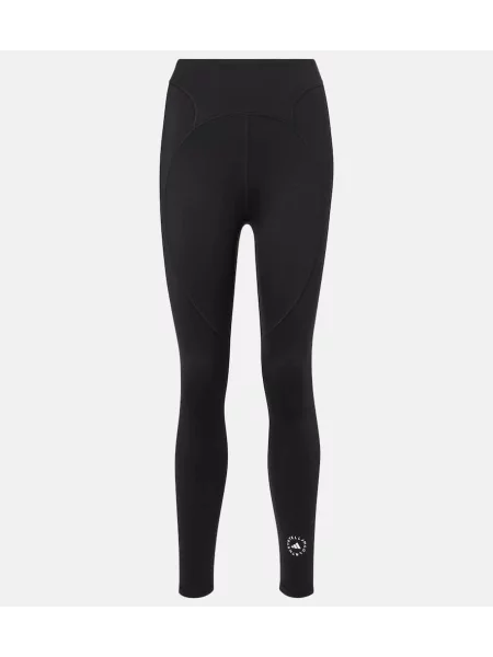 Tajice Adidas By Stella Mccartney visoki struk ošišan crna