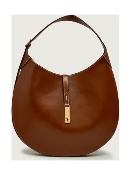 Geanta hobo Polo Ralph Lauren din piele maro
