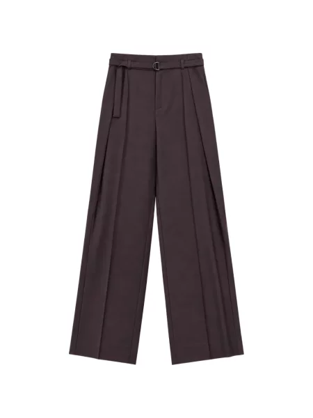 Cu centură pantaloni Solotre maro