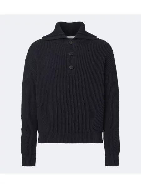 Pulover Dries Van Noten de lână albastru