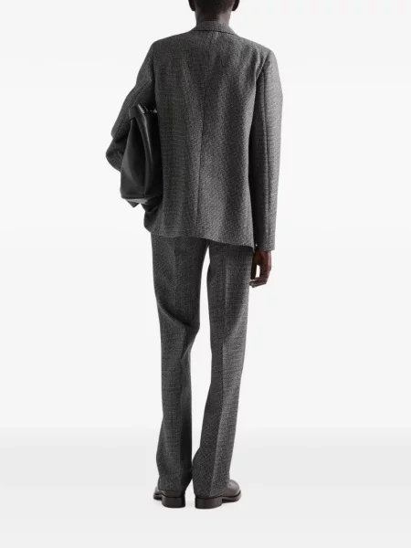 Pantaloni Prada de lână gri