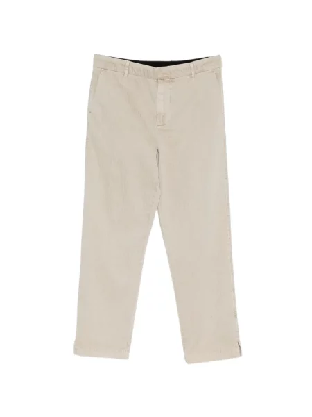 Pantaloni James Perse cu model herringbone din țesătură twill