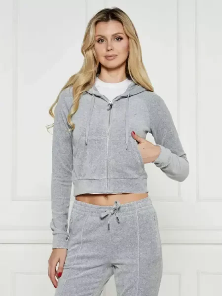Juicy Couture Hanorac MADISON | Cropped Fit gri