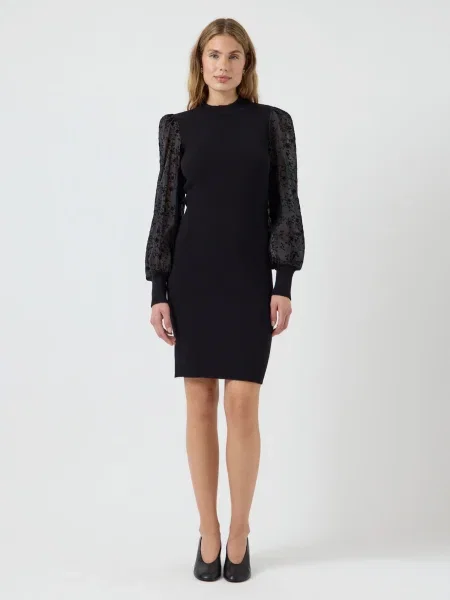 YAS Rochie tricotat YASDOTME' negru