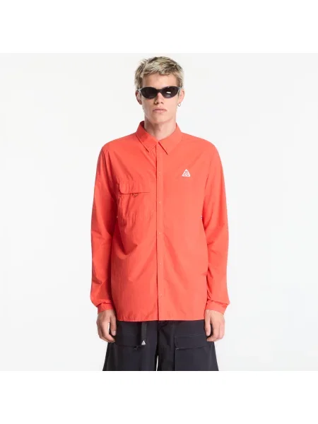 Cămașă Nike ACG "Aireez" Long-Sleeve Button-Up Trail Running Top Lt Crimson/ Summit White L alb