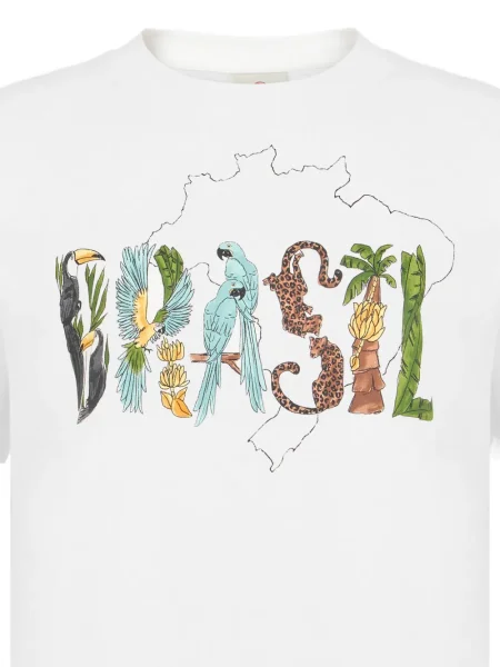 Tricou Farm Rio cu imagine alb