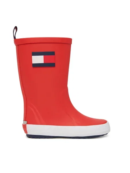 Gumáky Tommy Hilfiger Flag Rain Boot S červená