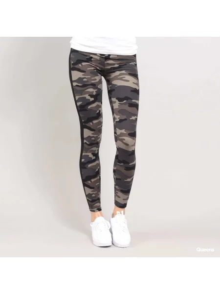 Leginsy Urban Classics Ladies Camo Stripe Leggings Grey Camo XS czarne