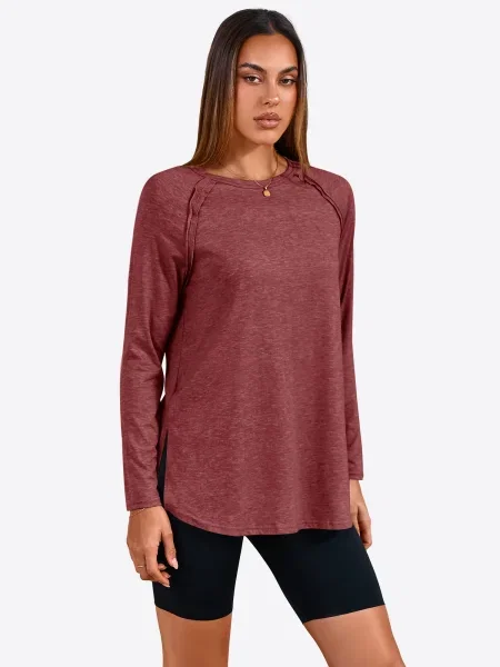 Imily Bela Tricou burgundy roșu