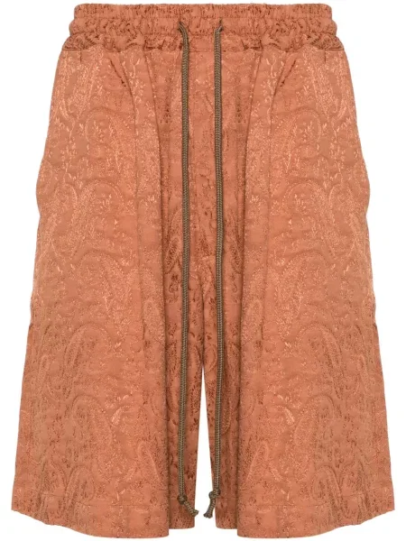 Жакардови шорти Song For The Mute с пейсли десен оранжево