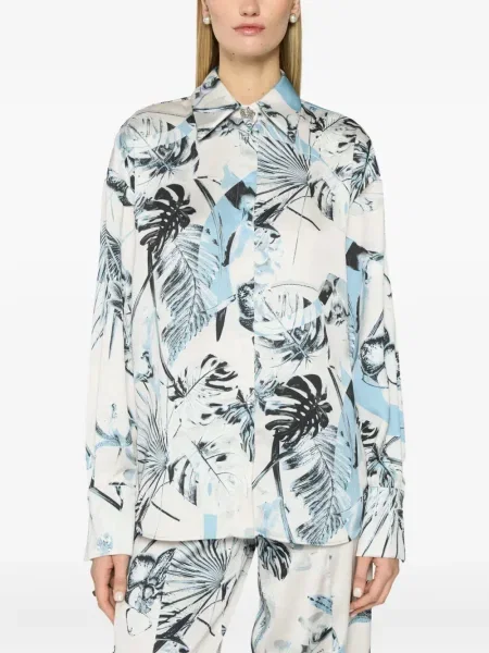 Cămașă Genny din satin cu model floral cu imagine