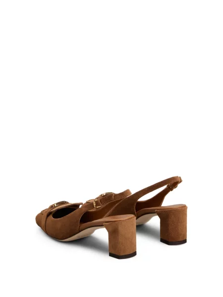Pantofi cu toc Tod's slingback maro