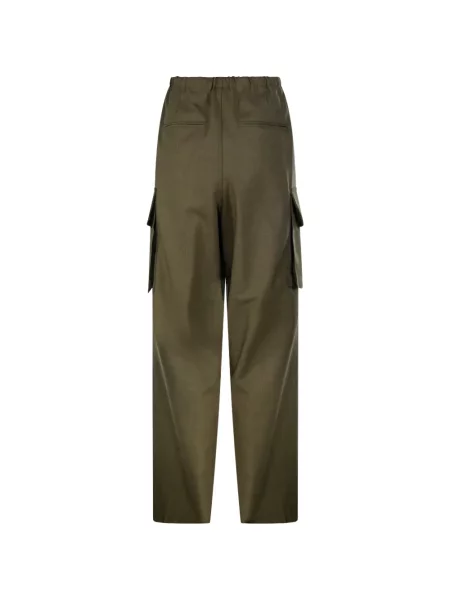 Pantaloni cargo The Erose cu cordon verde