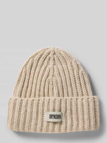 Czapka beanie z dodatkiem wełny z alpaki model ‘EANI’ Drykorn beżowa