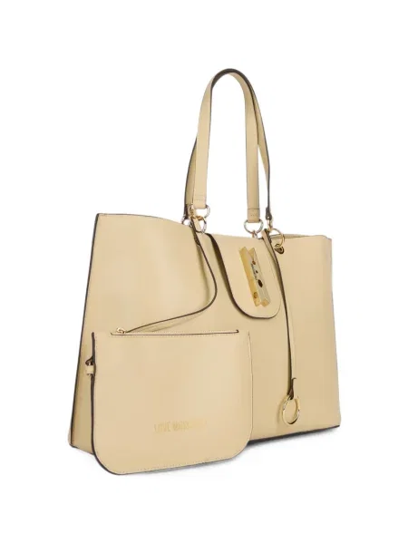 Geantă shopper Love Moschino cu autograf