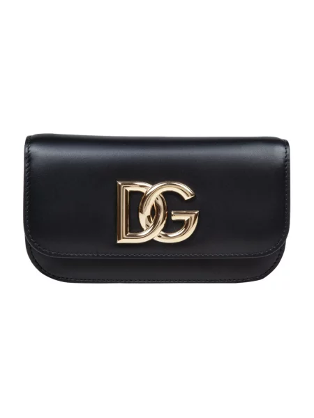 Mała torebka skórzana Dolce&gabbana skórzana biznesowa czarna