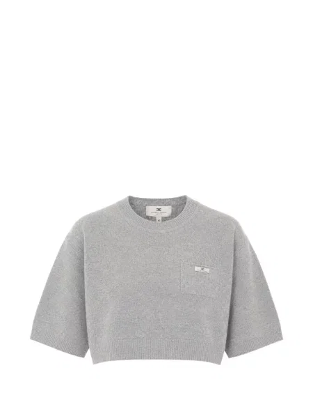 Top Elisabetta Franchi de lână gri