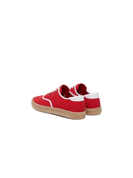 Espadrilės Tommy Hilfiger Th Hi Vulc Core Jutte Canvas raudona