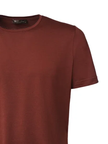 Tricou Loro Piana de mătase maro