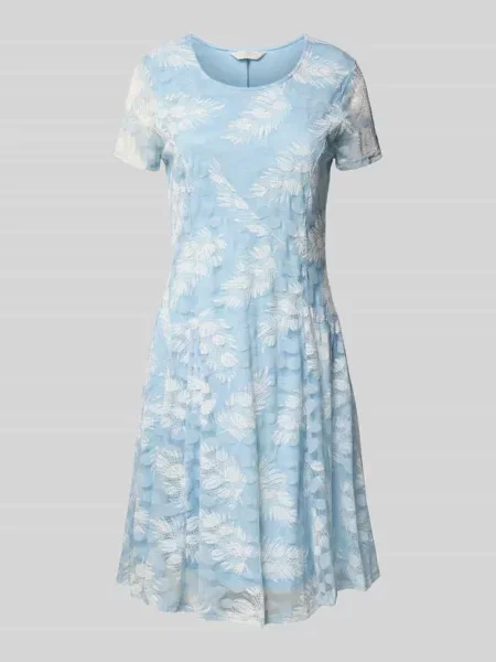 Sukienka do kolan z okrągłym dekoltem Apricot