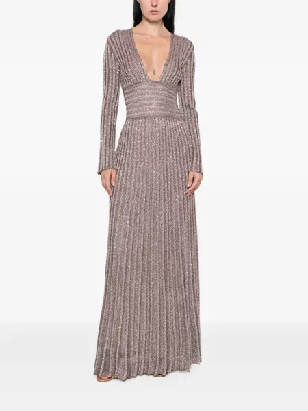 Rochie maxi Missoni cu paiete maro