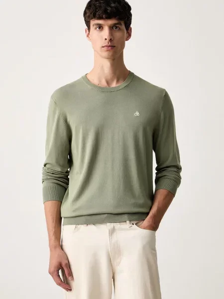 Scotch & Soda pulóver férfi viszkózzal zöld