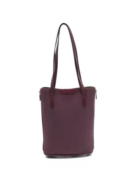Кожена шопинг чанта Lancel виолетово